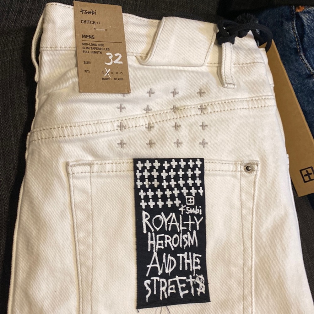 Brand new all white ksubi never worn